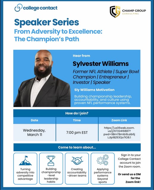 The champion’s path — Sylvester Williams on Instagram